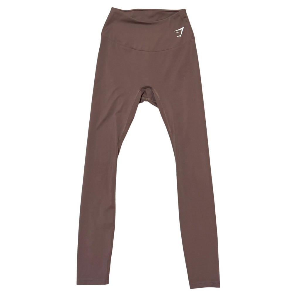 Gymshark Leggings Womens Small Brown High Waisted Activewear Yoga Minimalist
